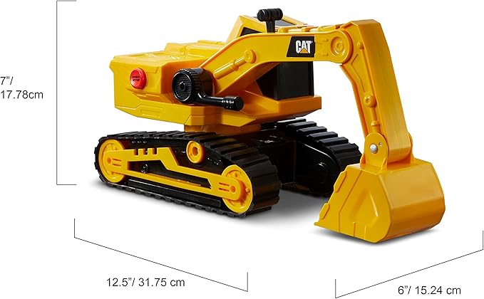 CAT Construction Toys, Power Haulers Excavator, Yellow Construction Vehicle with Motion Drive Technology and Lights & Sounds, for Kids and Toddlers Ages 3+