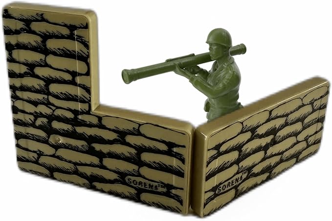 Military Battlefield Magnetic Tiles Building Blocks - Army War Themed Playset for Imaginative Military Building and Learning - STEM Education Toy WW1 WW2 - Great Birthday Gift for Boys
