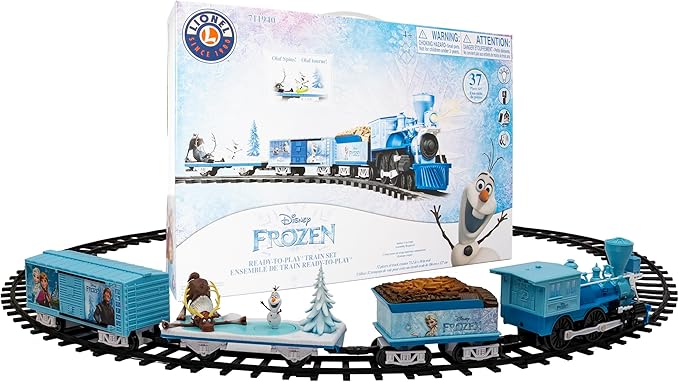 Lionel Disney's Frozen Ready-to-Play Set, Battery-Powered Model Train Set with Remote