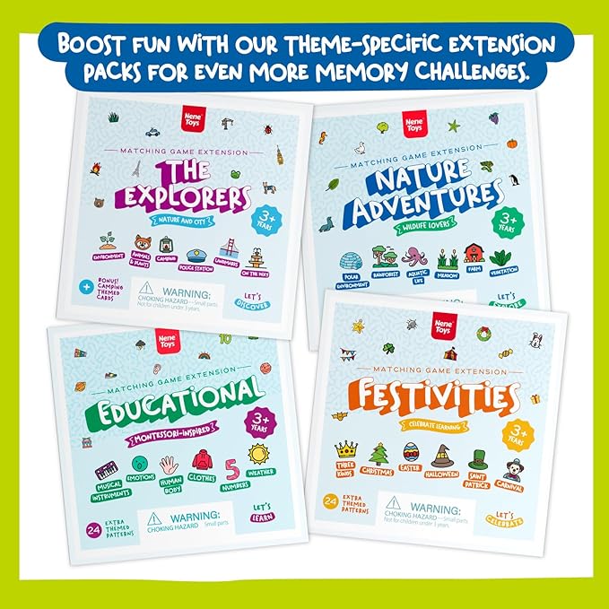 Nene Toys Ladybug’s Garden Memory Game – Wooden Matching Games for Toddlers 3-5 – Travel Toy for Boys Girls, Road Trip Essentials for Toddler, Airplane, Car - Ideal Christmas, Birthday Gifts