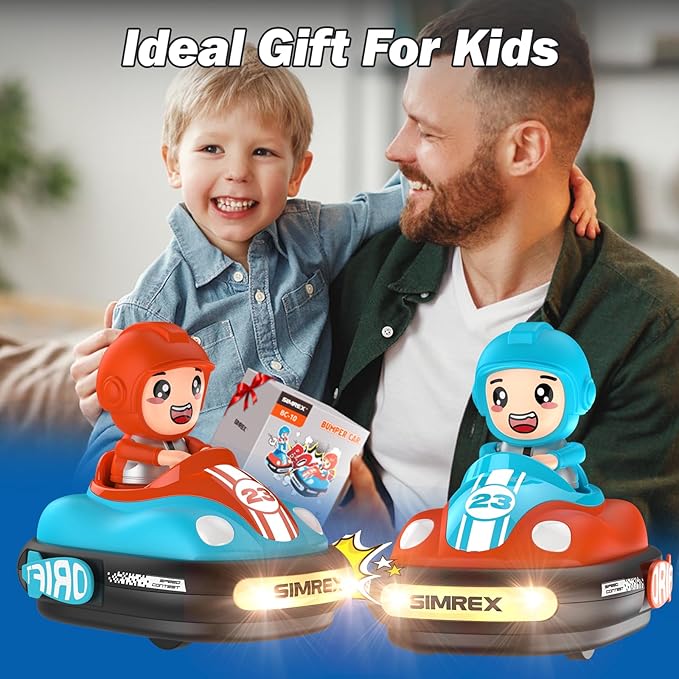 Remote Control Car for Boys and Girls, RC Bumper Car Toys with Light and Music, Rivals Battle Set for 2 Players, Gifts for Toddlers and Kids for 3 4 5 6 7 8 Years Olds