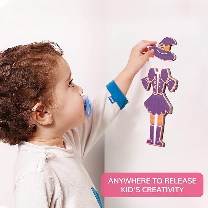 Toi Kids Magnet Toys Magnetic Jigsaw Puzzle Boxes with Game Board for Kids Ages 3-8, Preschool Tabletop Toy for Toddlers, Portable Travel Game, Girl