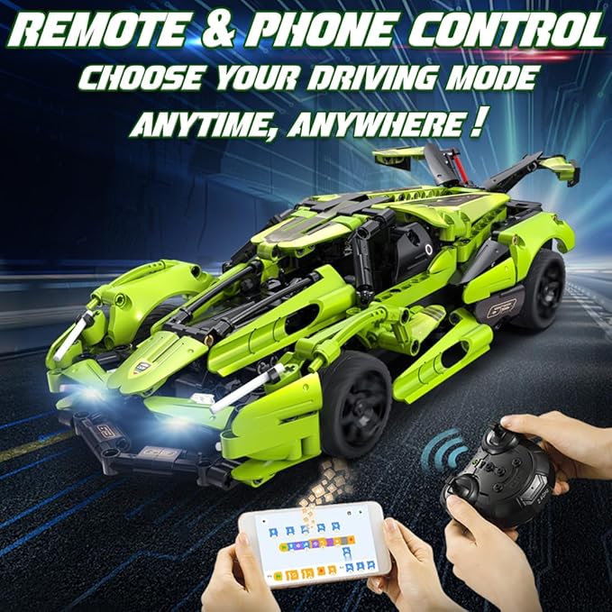 WISEPLAY Model Cars to Build for Adults and Kids 9-12 Year - STEM Kits for Kids Age 8-10 - Build Your Own Remote Control Car - STEM Toys for 10+ Year Old Boys - Gifts for Boys & Girls 10-14 Years Old