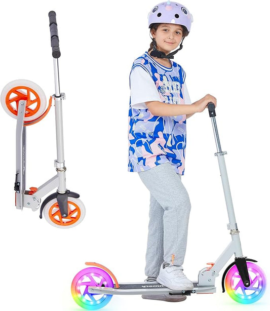Kick Scooter for Ages 8-12,Kid, Teens. Max Load 165 LBS. Foldable, Lightweight, with Light Wheels, Teen and Adults, 3 Adjustable Levels.