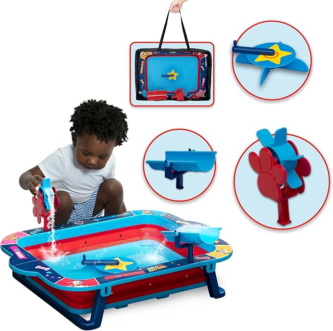 Delta Children PAW Patrol Water Activity Table - Collapsible & Portable - Ideal for Travel - Outdoor Kids Water Sensory Table, Blue