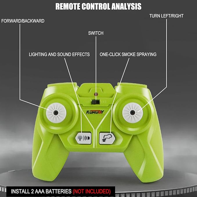 Remote Control Harvester Toy, 1:24 Scale Farm Tractor Toy with LED Lights, Sounds Effects & Spray, 2.4GHz Simulation RC Tractor Truck Birthday Gift for Boys Girls 3-8