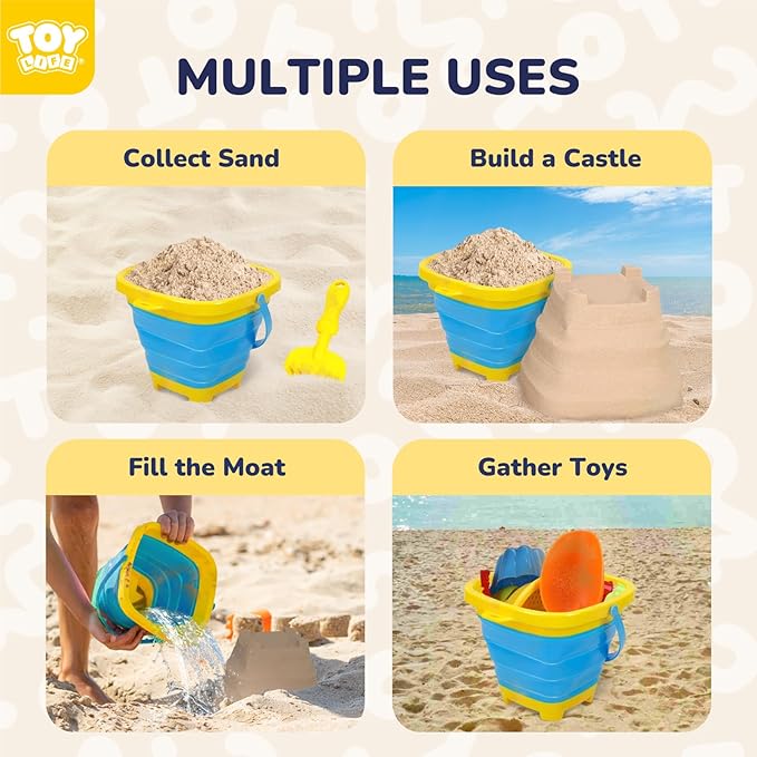 TOY Life Beach Toys for Kids Ages 4-8, Sand Toys for Toddlers 1-3, Beach Toys for Toddlers 1-3, Kids Beach Toys for Kids Ages 8-12, Sandbox Toys, Sand Castle Building Kit, Sand Toys for Kids Ages 4-8