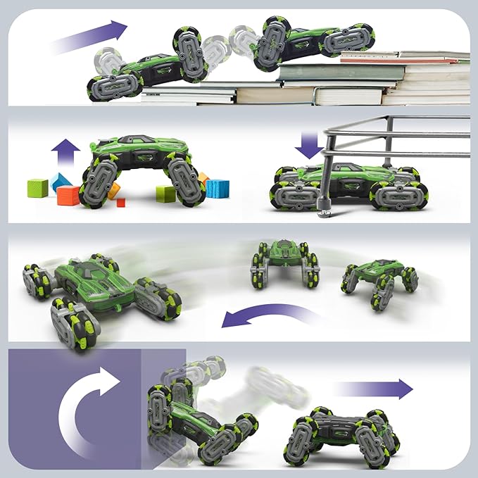 8WD Remote Control Car, 2.4GHz Gesture Sensing RC Stunt Car Double-Sided Driving Climbing Toy for Kids 9 10 11 12 Year Old Christmas Birthday Gifts, RC Cars Toys for Ages 6 7 8-13 14 Boys Girls