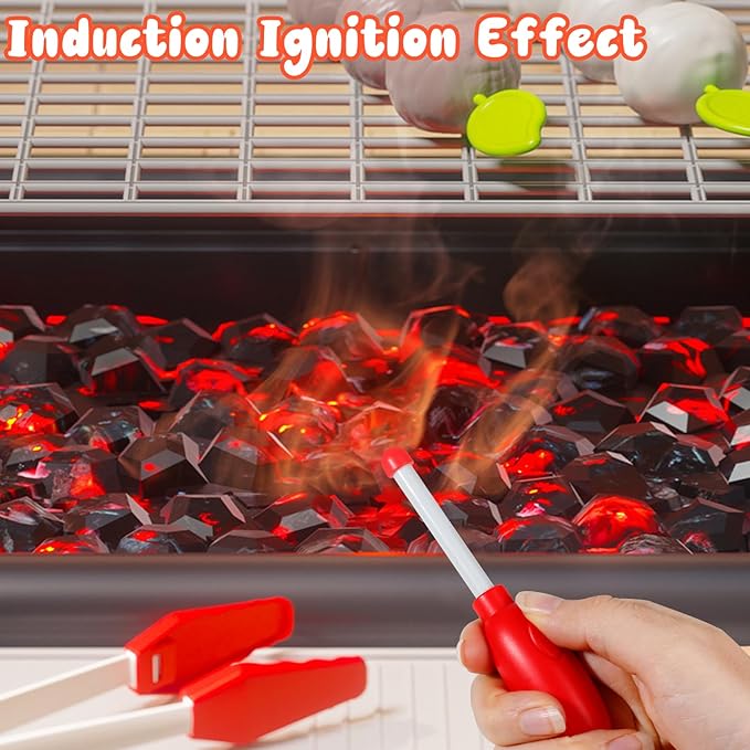 41Pcs Toy Grill Kids Grill Playset with Sound & Light for Toddlers - Kids BBQ Grill Playset for Indoor and Outdoor Kitchen Playset for Kids