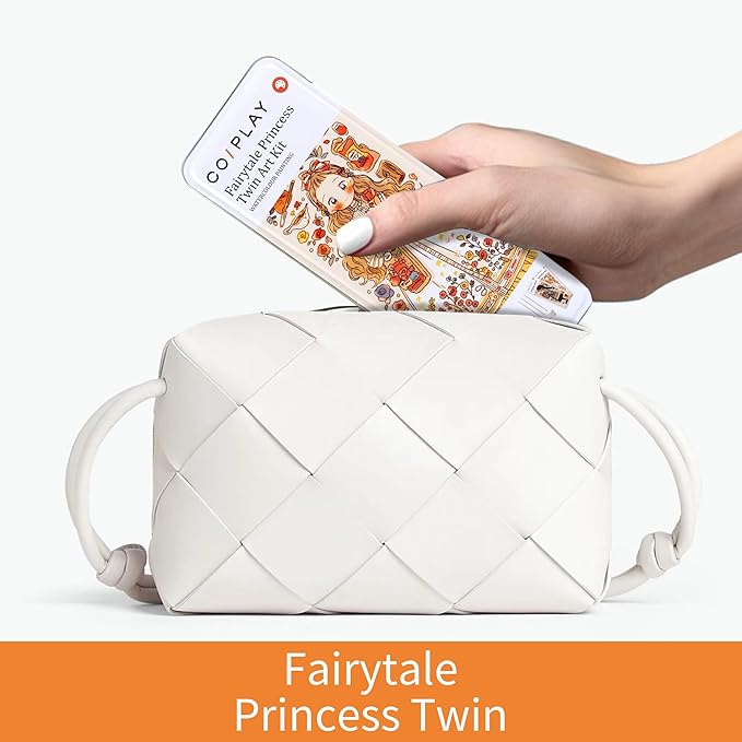 COIPLAY 648 Color Blocks Watercolor Paint Set, 52-Bookmarks, 3 Brushes, Silicone Cup, Fairytale Princess Coloring Books, for All Ages, Travel-Friendly, Easy to Use,No Mess, All in One, Art Supplies