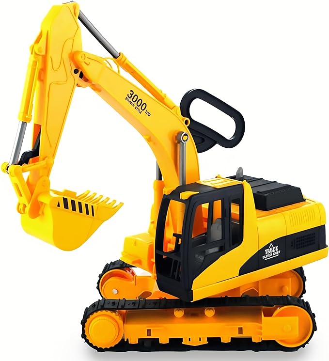 Liberty Imports Oversized Construction Excavator Kids Toy Play Truck, Large Digger Vehicle for Boys with Realistic Movable Claw, Tracks 1:22 Scale Model