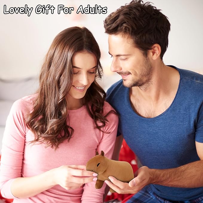 SQEQE Capybara Mommy Plush with 4 Cute Babies Capybara Stuffed Animals, Super Soft Plushie Stuffed Cotton Plushies Animal Toy Gift for Boys and Girls