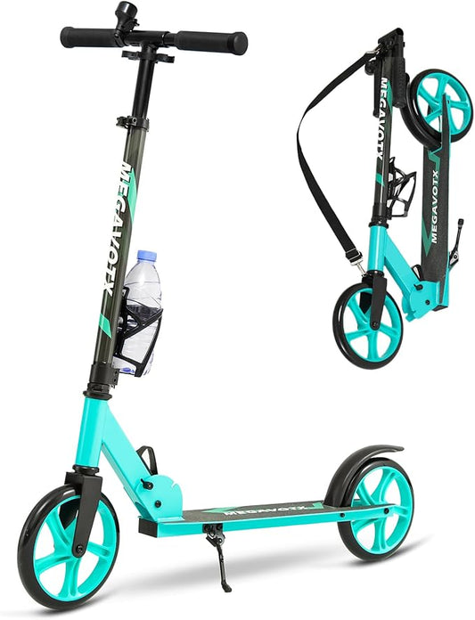 Kids & Adults Kick Scooter – 2 or 3 Wheel Options (LED on 3-Wheel) for Outdoor Fun & Commuting, Foldable and Portable, Adjustable Handle, Anti-Slip Deck (Ages 3 to Adult),Birthday Gift