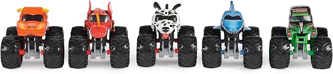 Monster Jam, Official Pit Party 5-Pack of 1:64 Scale Monster Trucks, Kids Toys for Boys and Girls Ages 3 and Up