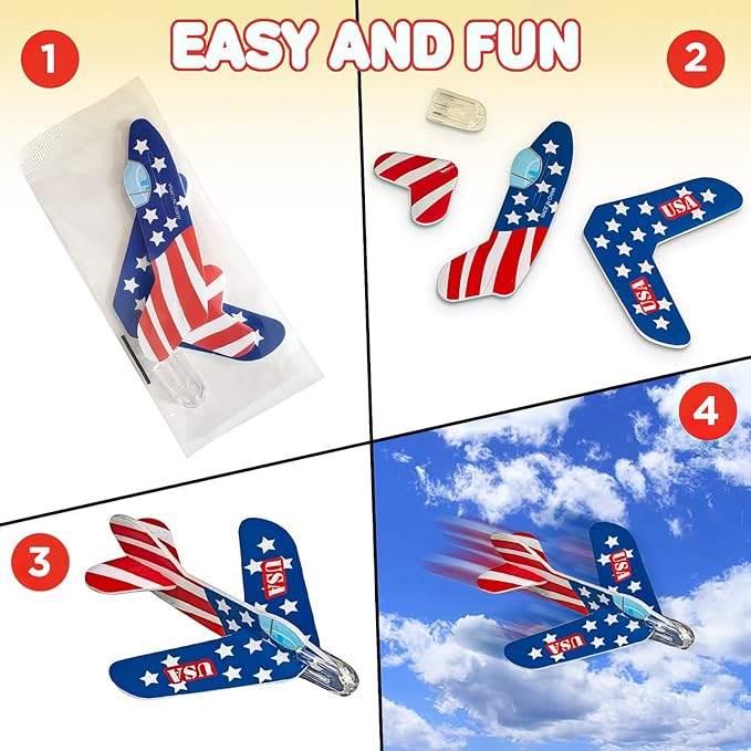 ArtCreativity Foam Airplanes For Kids - Bulk Set of 72 - Lightweight Planes with Various Designs - Individually Packed Foam Glider Planes for kids - Fun Airplane Party Favors for Boys and Girls