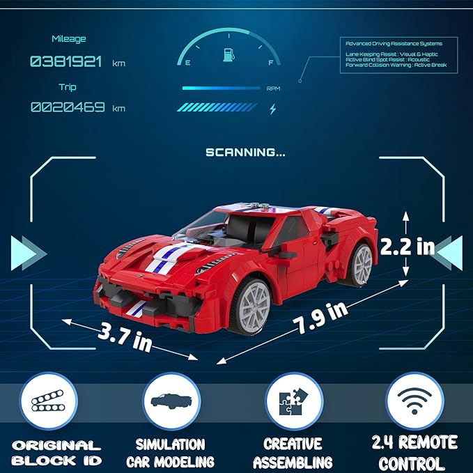 WISEPLAY STEM Toys for 7-10 Year Old Boys & Girls - 306Pcs RC Car Building Block Set - STEM Building Toys for Boys & Girls Ages 6-10 Years - Great Remote Control Car Birthday Gift for Kid