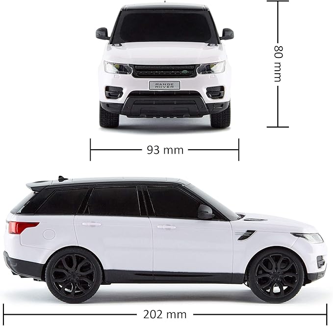 CMJ RC Cars Range Rover RC Remote Control Car Sport White 2.4Ghz 1:24 Scale. Great Kids Play Toy Auto