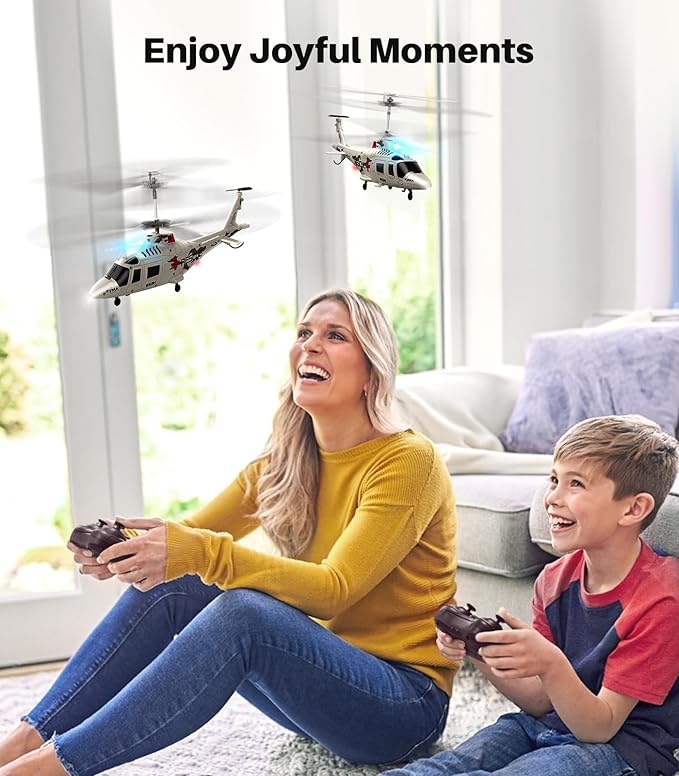 SYMA Remote Control Helicopter - S53H Rescue RC Helicopters with Upgraded Protection System, Lifelike Simulation, Easy to Fly, Educational Toy & Gift for Boys Girls Beginners