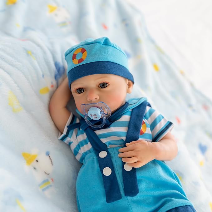 FANCCI Realistic Reborn Baby Dolls Boy,18 Inch Lifelike Newborn Baby Doll Real Life Baby Dolls Soft Weighted Reborn Doll Christmas or Birthday Gift Toys for 3+ Years (Boy)