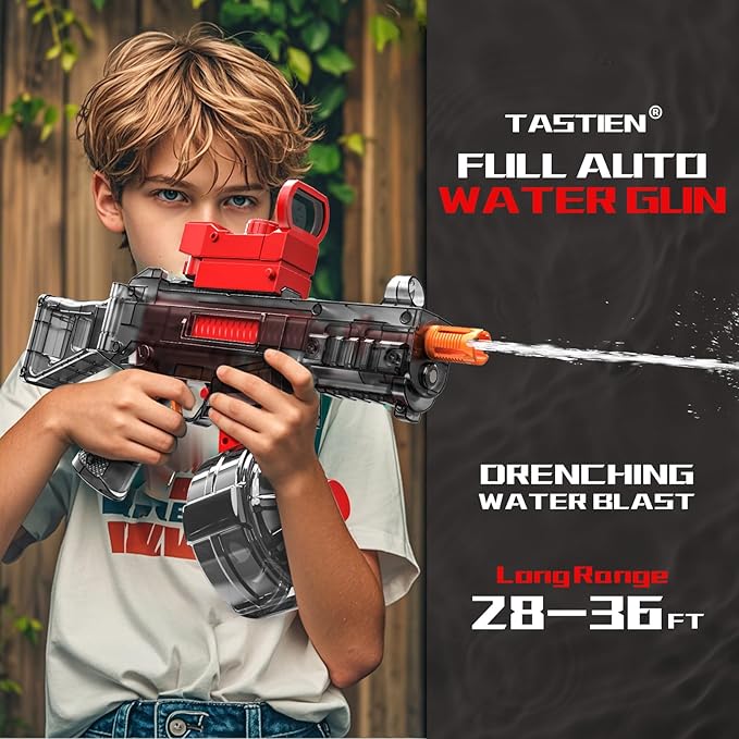 Electric Water Gun, 500+ Electric Water Blaster, Automatic Squirt Gun up to 36 FT Range, High Powered Watergun Toys for Kids Adults Pool Beach Party Outdoor Water Fighting Summer Gifts