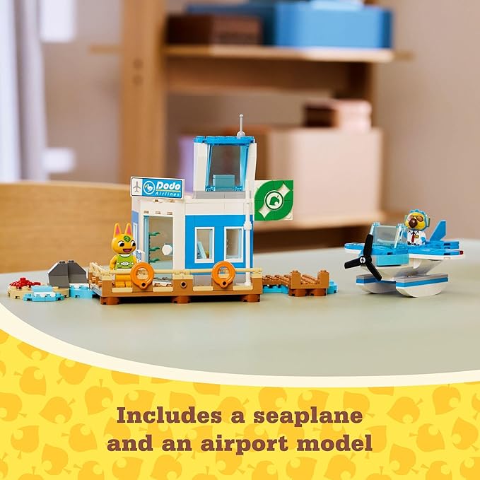 LEGO Animal Crossing Fly with Dodo Airlines Airport Playset, Kids’ Airplane Toy and Pilot Minifigure Inspired by The Video Game Series, Gift for Girls and Boys Ages 7 and Up, 77051