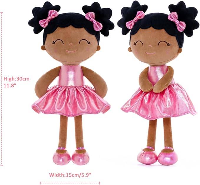 Gloveleya Baby Girl Gifts Baby Dolls Soft Doll Curvy Illusion Girl Rose Red 12inches