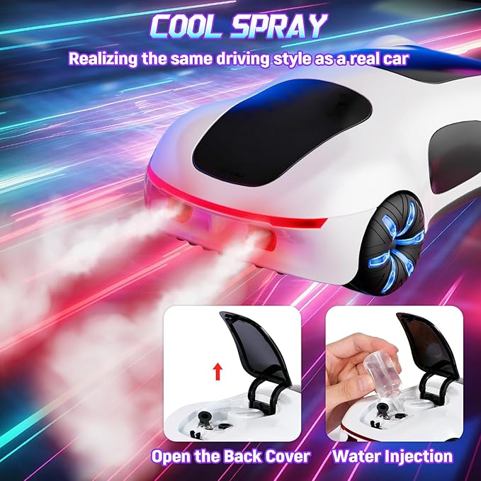 Gesture Sensing Remote Control Car, Drift RC Stunt Car with Light Spray & Sound, 2.4GHz Hobby RC Cars Toy for Kids, 360° Rotate, Birthday Gifts for Boys Girls 4-12 Racing Gifts