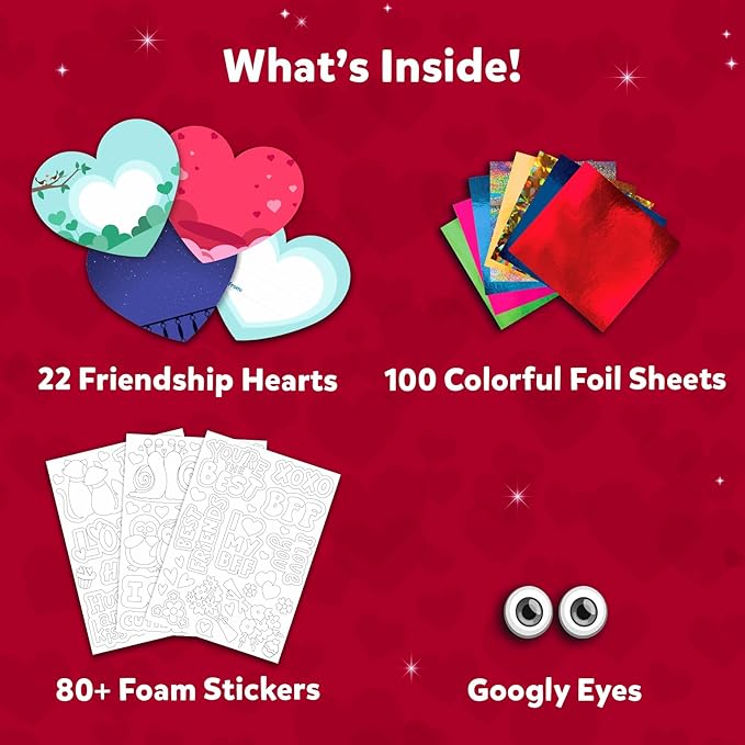 Skillmatics Foil Fun - Friendship Hearts, Mess Free Art for Kids, DIY Creative Activity, Gifts for Girls & Boys Ages 4, 5, 6, 7, 8 and Up