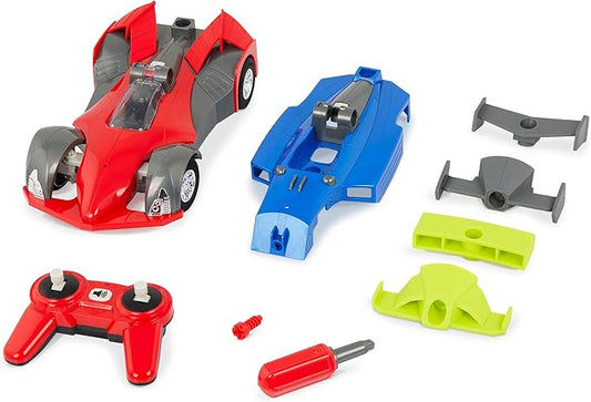 Driven by Battat – 19 Pcs Take-Apart Car Toy with Construction Tool – Remote Control Race Car – Customizable Car Body – Lighting Fast R/C Car with Lights & Sounds – STEM Toy for Age 3+