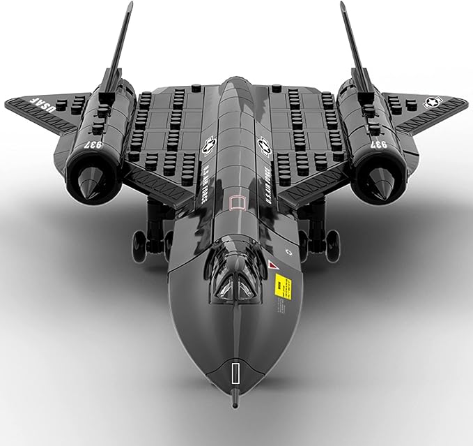 SEMKY Military Series SR-71 Reconnaissance Aircraft Jet Blackbird Air Force Building Block Set (183 Pieces) -Building and Military Toys Gifts for Kid and Adult