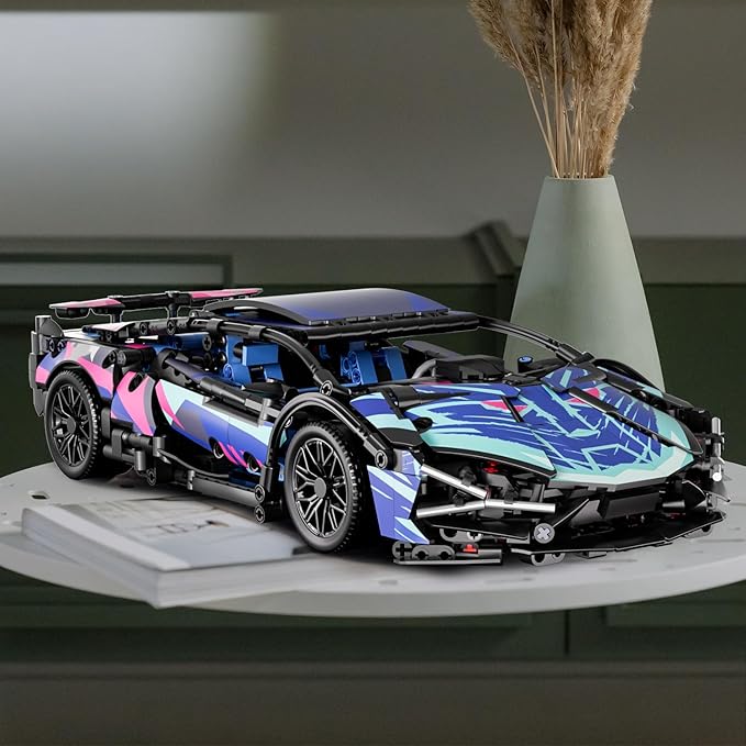 Sport Race Car Building Block Sets for Adults Boys,Racing Supercar Toys Kits Collectible 1:14 MOC Model Construction Birthday Gifts for Teens Age 8-12 12-16,8 9 10 11 12 13 14 14+(1314 PCS)