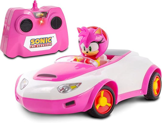 Sonic Team Racing RC: Amy Rose - NKOK (683), 1:28 Scale 2.4GHz Remote Controlled Car, 6.5' Compact Design, Officially Licensed Sega The Hedgehog, Battery Powered, Ages 6+