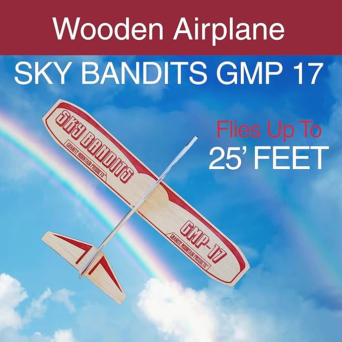 Balsa Wood and Styrofoam Airplane Toys Set | Wooden Airplane Kits | 2 Rubberband Powered Propellor Planes, 2 Balsa Wood Glider Planes, and 6 Foam Model Toy Airplane Kits | Classic Toys for Children