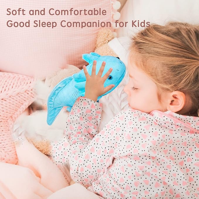 Simulation Blue Axolotl Plush Toy, Cute and Soft Zippered Blue Axolotl Set Stuffed Animal Plush Toys for Kids Boys and Girls Gifts, Room Decor