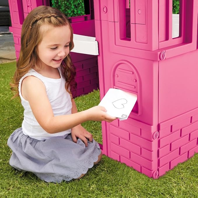 Little Tikes Cape Cottage Pretend Princess Playhousefor Kids, Indoor Outdoor, with Working Doors and Windows, for Toddlers Ages 2+ Years,Pink,Large