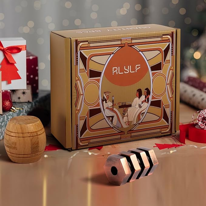 8 Pieces IQ Logic Training Brain Teaser Puzzles for Adults and Kids Family Games Party Favor Coffee Time Challenging Assembly and Disassembly Desk Toys