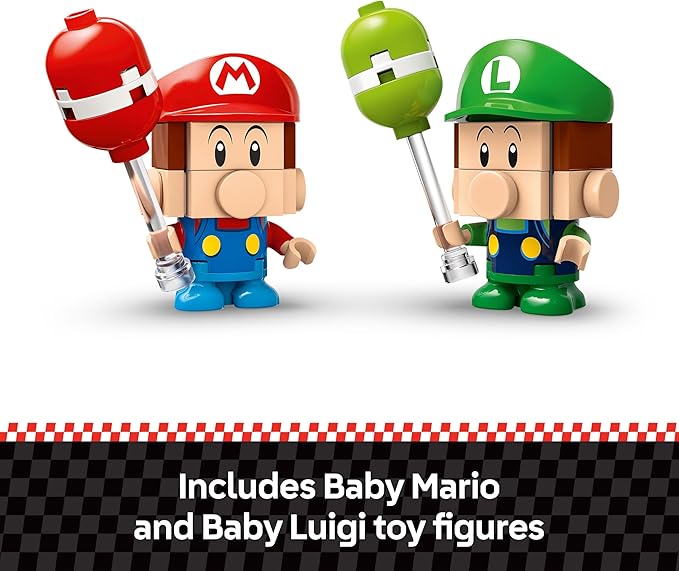 LEGO Super Mario: Mario Kart Baby Mario vs. Baby Luigi - Collectible Toy Building Set for Kids, Boys and Girls, Ages 8+ - Nintendo Mario Kart Toy for Fans - Gift Idea for Birthdays - 72034