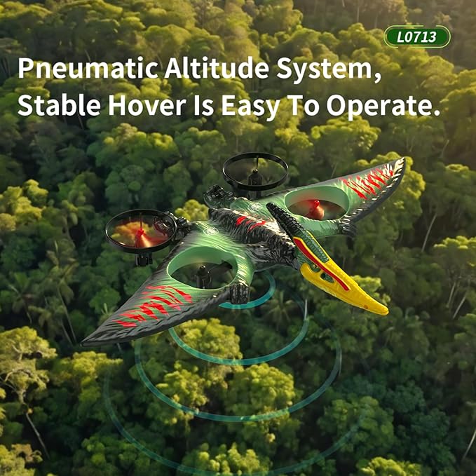 jaming Pterodactyl Dinosaur Toys Drone for Kids,Dragon Remote Control Airplane,Flying Toys Birthday Gifts for 8-12 Year Old Boys,RC Plane for Kids 8-12 (Green)