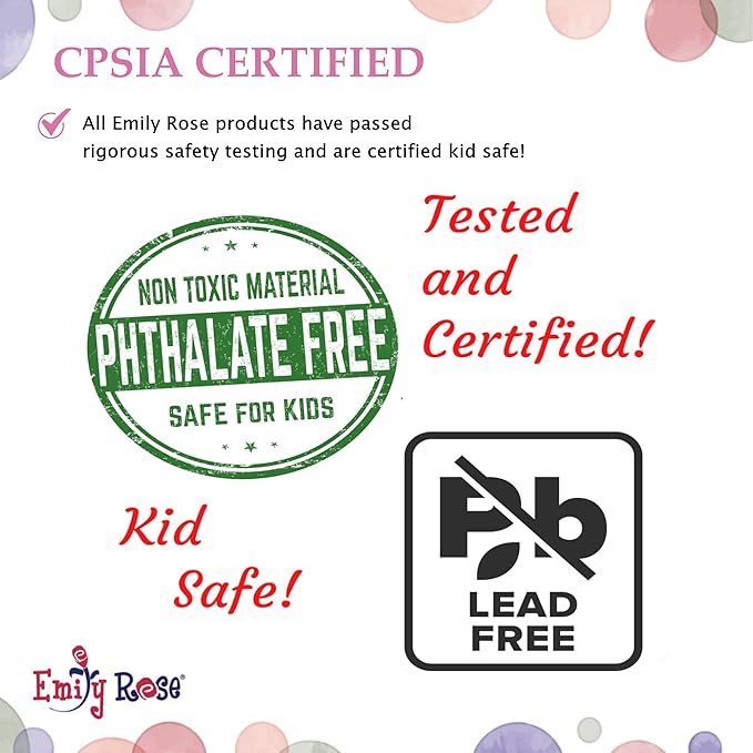 Emily Rose 18-inch Doll Clothes 6-PC Pageant Dress & Accessories Bundle | Includes 2 Dressy Ball Gowns, Sashes & Crowns | Toy Gift Set for 5+ Little Girls Set | USA Business