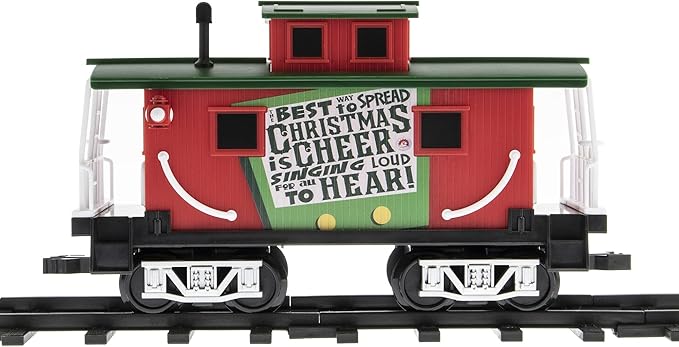 Lionel Battery-Operated Elf Toy Train Set with Locomotive, Train Cars, Track & Remote with Authentic Train Sounds, & Lights for Kids 4+