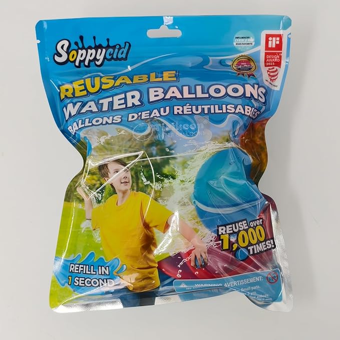 24 PCS Reusable Water Balloons, Refillable Magnetic Water Balls for Outdoor Games, Self Sealing Water Splash Bomb Quick Fill for Summer Fun, Pool Beach Toys for Kids Ages 3-12