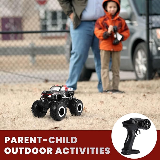 Remote Control Car 1:16 All Terrain Remote Control Monster Truck 2.4Ghz Waterproof Off-Road RC Car 360° Rotation 4WD Amphibious RC Truck Kids Beach Pool Toys Birthday Gifts for Boys Girls Age 6 7 8-12