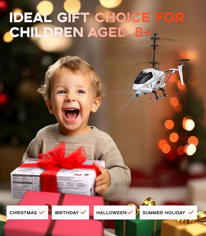 SYMA Remote Helicopter,RC Helicopter Toys for Boys with 16Mins Flight(2 Batteries),Altitude Hold,One Key Take Off/Landing,3.5 Channel,Gyro Stabilizer,RC Airplane Toys for 8-12 Boy Girl