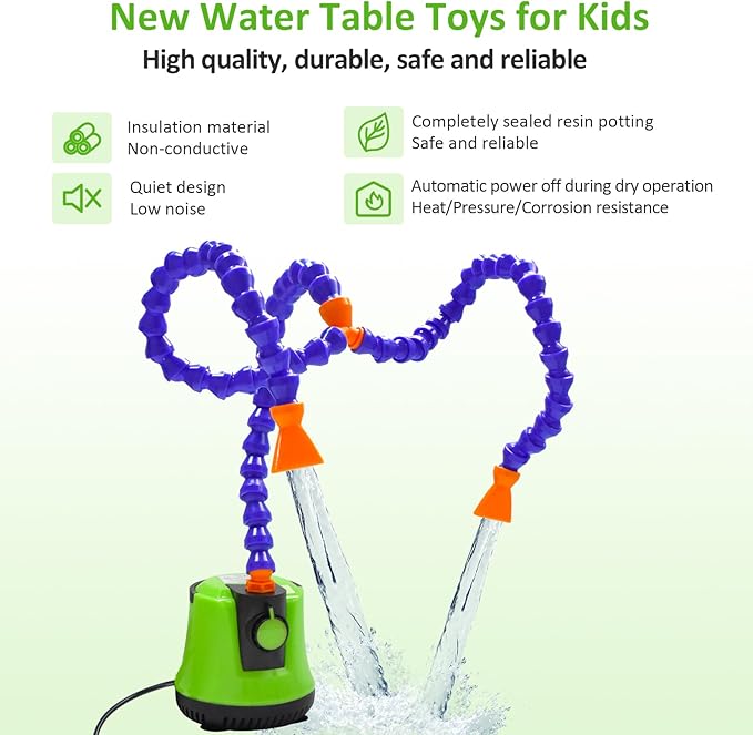 2025 Newly Upgraded Water Table Pump Toys for Kids, Fun Swimming Pool Toys for Kids, 2 Way Pump Water Table for Toddlers 2+, Play Water Table Accessories