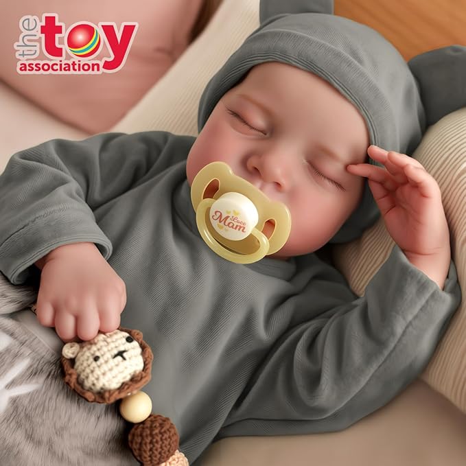 JIZHI Lifelike Reborn Baby Dolls Boy - 17-Inch Soft Body Realistic-Newborn Full Body Vinyl Real Life Baby Dolls with Toy Accessories for Kids Age 3 4 5 6 7 +
