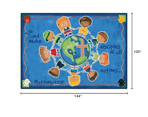 Carpets for Kids KID$Value Plus 92017 Great Commission Children's Rug 8ft x 12ft Rectangle