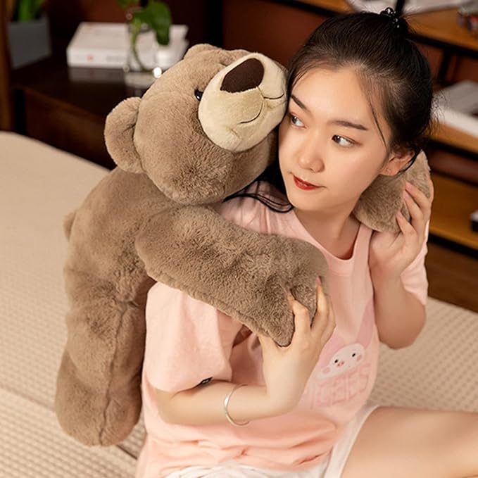 Weighted Stuffed Animals, 29.5in 6.2lbs Weighted Bear Stuffed Animal Toy Cute Brown Bear Plush Pillow for Adults Boys Girls