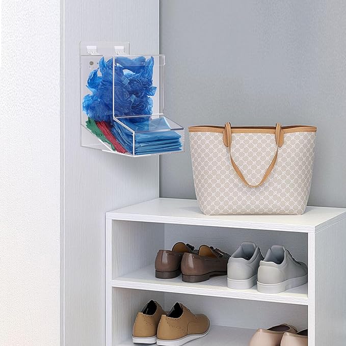 Sumnacon Acrylic Dispenser-Countertop Storage Container for Candy Shoe Covers Golves Hairnets Earplugs,Clear Laundry Pod Dispenser with Lids,Functional Wall Storage Dispenser for Laundry Room Pantry