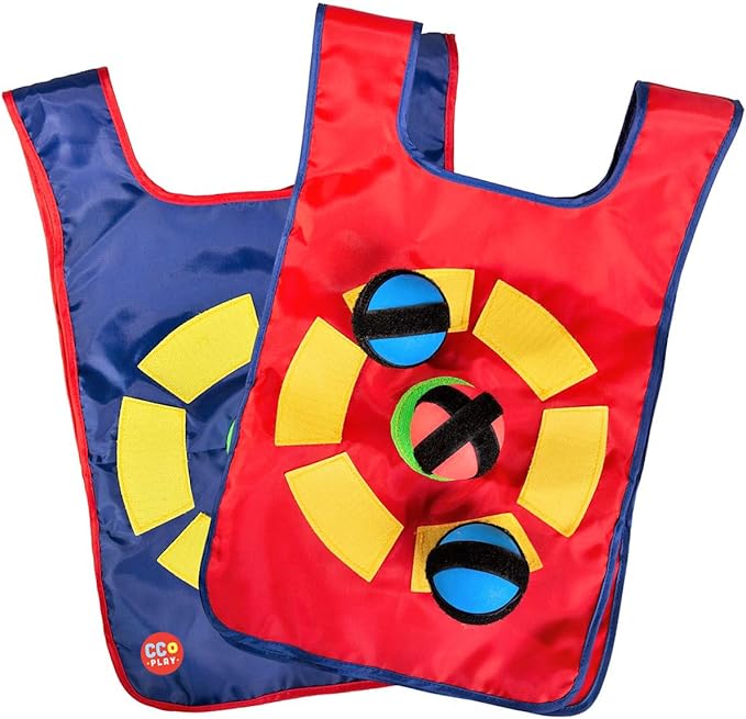 Ultimate Dodgeball Game for Kids | 4-Player Toy Set 4 Vests, 12 Dodge Balls, 1 Drawstring Bag | Fun Indoor and Outside Dodge Tag Game for Boys and Girls 6+ Years