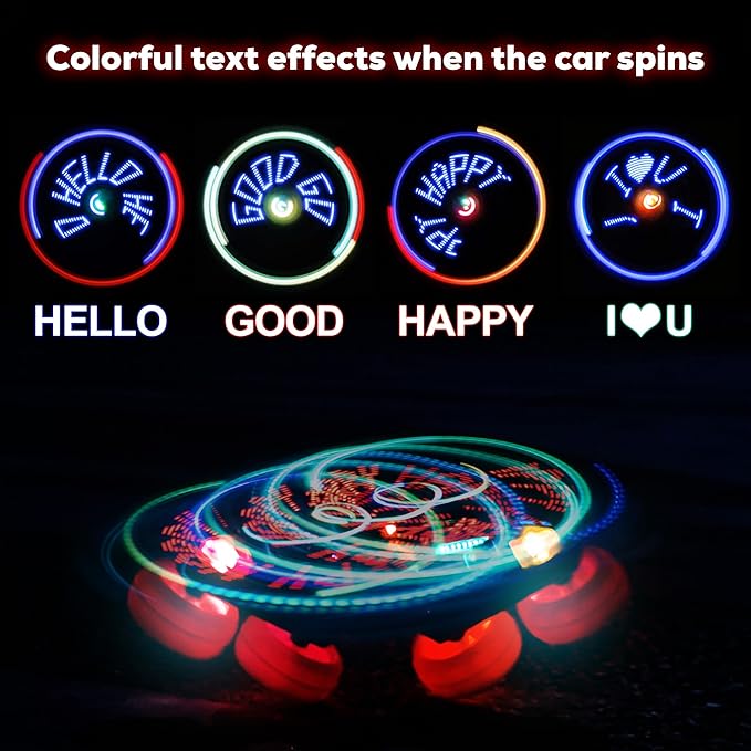 TETON ELECTRONICS RC Car Stunt Car Marvel Avengers Iron Man Inspired 360° Rolling Remote Control Monster Truck Toys All Terrain 4WD RC with Lights, Rechargeable Big Wheels